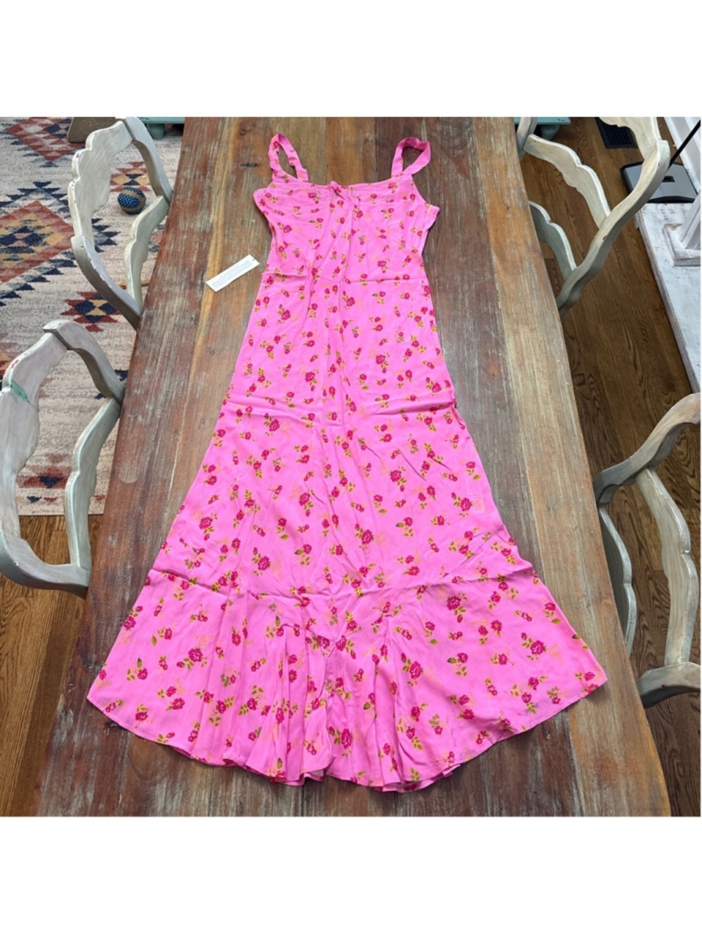 Topshop NWT Pink Floral Mermaid Hem Maxi Dress US 8 UK 12 Wedding Guest